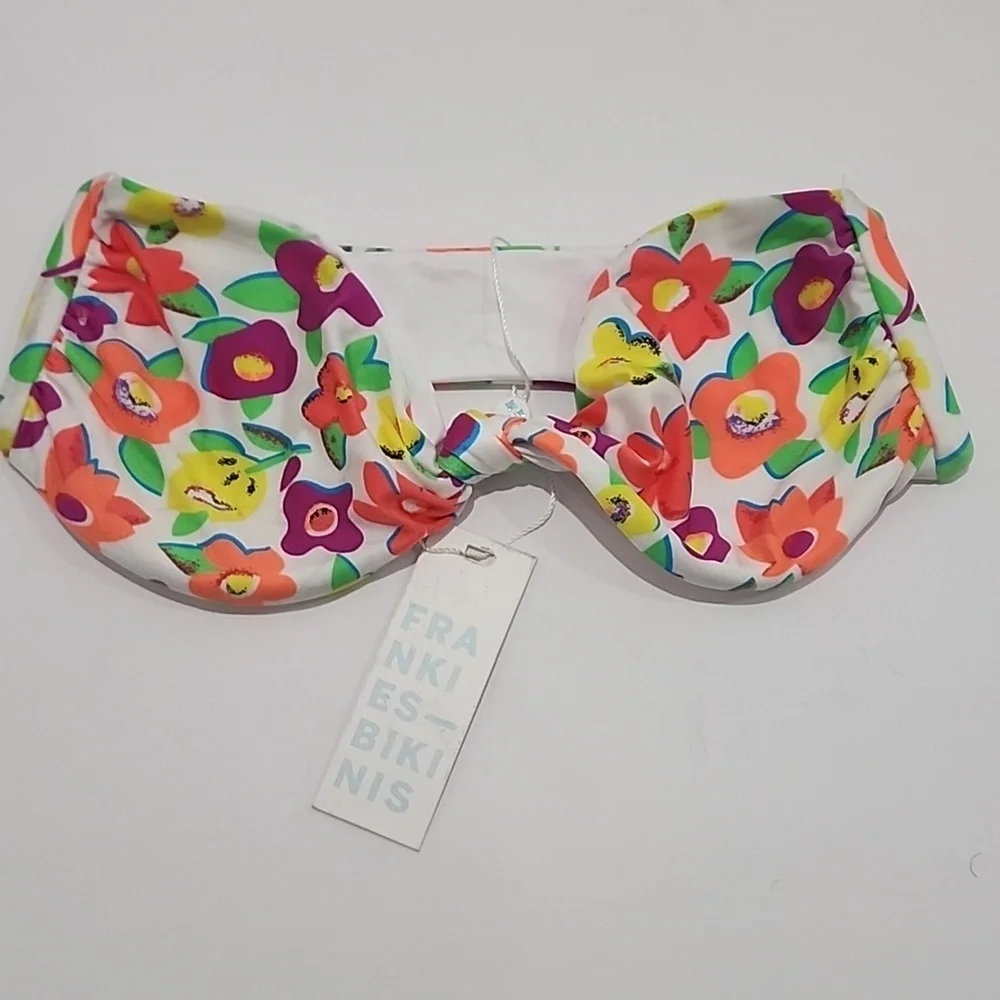 Frankie’s Bikinis Crescent Shine Bandeau Bikini Top